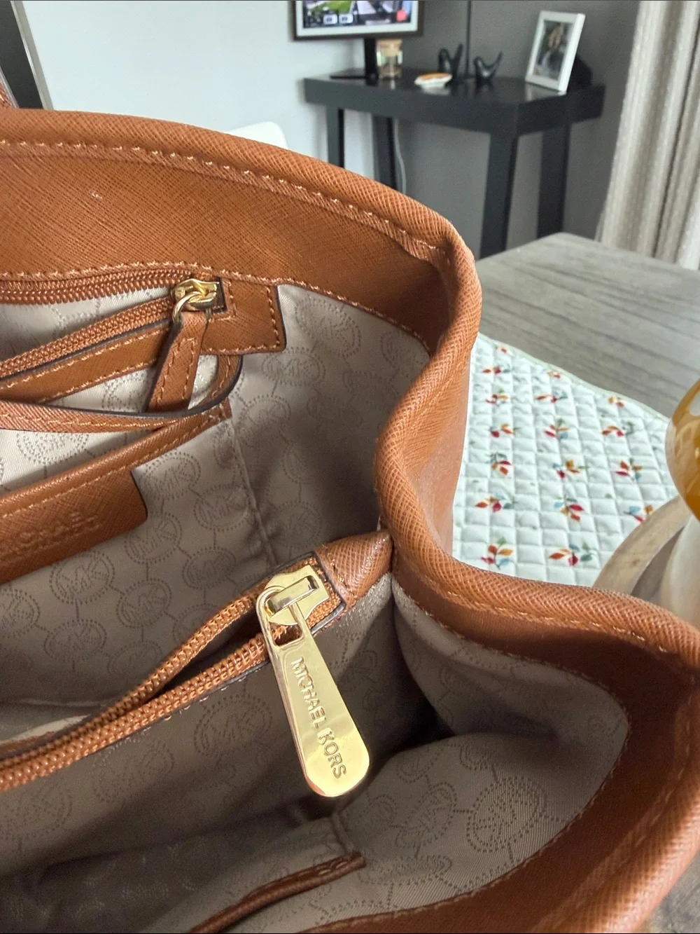 Michael Kors Tan Saffiano Leather Tote